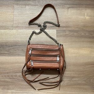 Rebecca Minkoff Brown Leather Chain Strap Bag